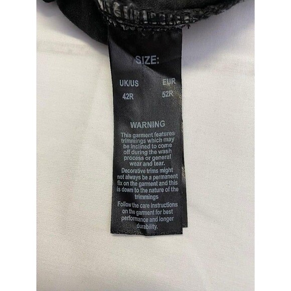 Black Jeans 42 x 29 ENZO 5 pockets Stretch Boot Cut - Picture 11 of 12